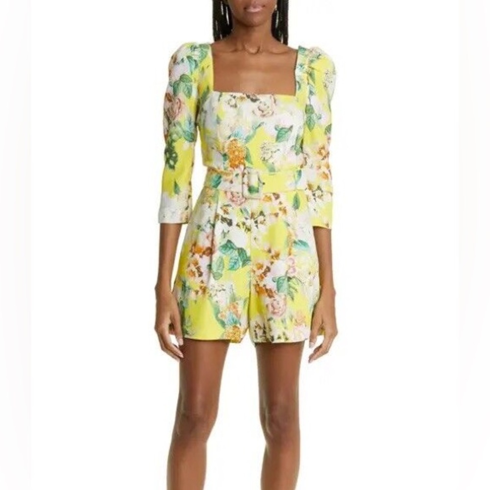 Floral Yellow Romper